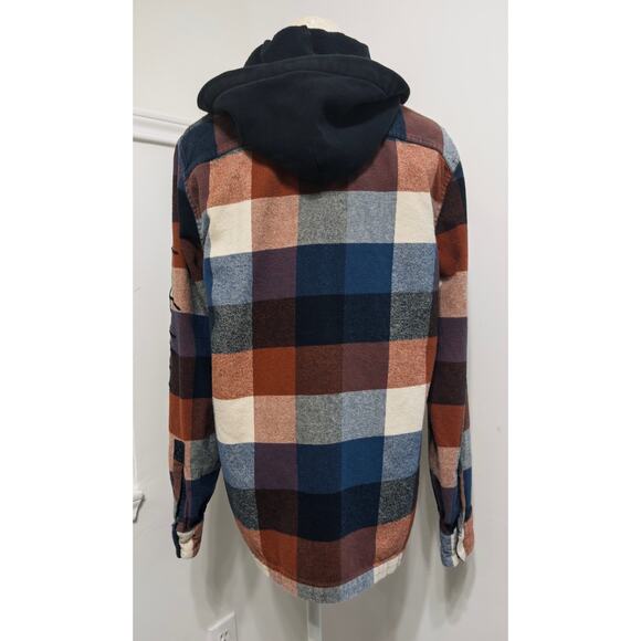 Hollister women’s flannel hoodie shirt sz S cozy streetwear laid back California - Picture 2 of 4